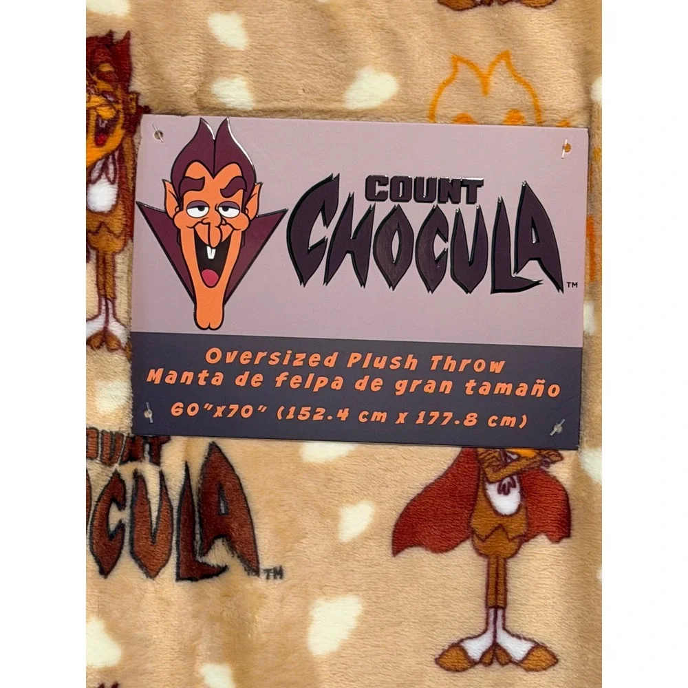 Count Chocula Oversized Plush Throw Blanket General Mills Cereal Retro 60x70 NEW